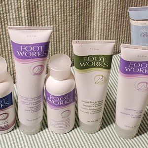 ﻿10 Avon Foot Works Foot Care Set Mask Soak Lotion